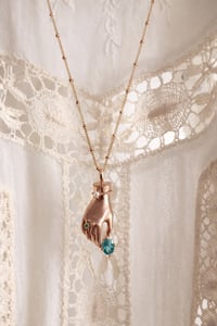 Image 4 of The Hand of Devotion-Apatite Necklace