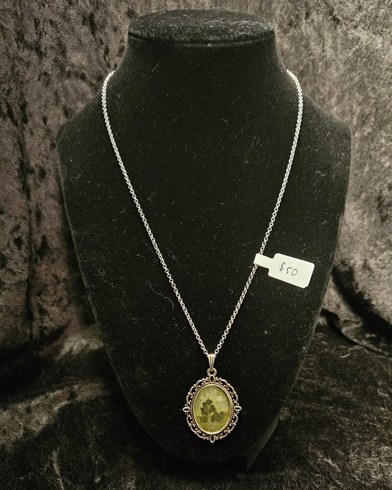 Image of landscape on simple silver chain