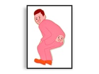 Image 1 of Joan Cornella - Bootyboop Pink, Giclee Print, Contemporary Art Poster, Humor, Funny Decor