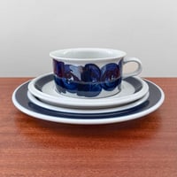 Image 1 of Arabia Finland Anemone Tea Cup Trio Set