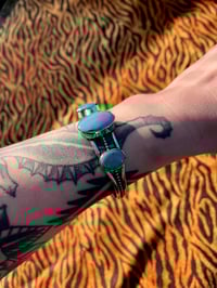 Image 2 of Sterlingsilber Armreif mit 3 Türkisen