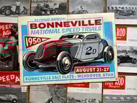 Image 1 of 1950 Bonneville Pierson Bros. Coupe XL Linocut Print  FREE SHIPPING