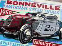 Image 2 of 1950 Bonneville Pierson Bros. Coupe XL Linocut Print  FREE SHIPPING