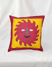 Image 1 of Pink Sun Cushion Cover 