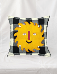 Image 1 of Checked Sun Cushion Cover