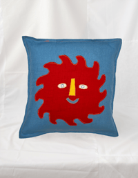 Image 1 of Blue Sun Cushion Cover
