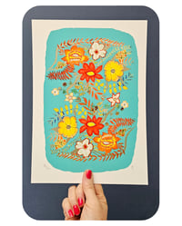 Image 1 of A4 - FLOWER SENSATION - BLUE - SUPER SECONDS FESTIVAL