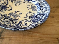 Image 5 of Assiettes à dessert anciennes en terre de fer - Creil et Montereau, modèle Flora - Art de la table