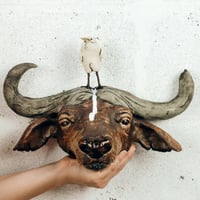 Image 4 of Buffalo & Egret Wall Sculpture