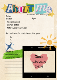 Image 1 of About Me Journal Zine Digital Download