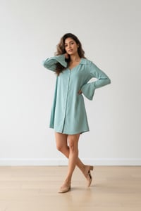 Coastal Breeze Button Shirt Dress
