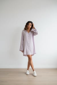 Image 1 of Serenity Button Shirt Dress