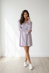 Image 2 of Serenity Button Shirt Dress