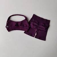 Image 4 of High Waisted Shorts with Sports Bra Set