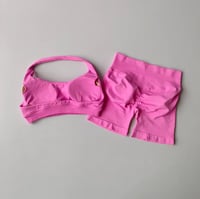 Image 5 of High Waisted Shorts with Sports Bra Set