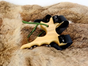 Image of Wooden Slingshot made of Ash, The Twister, Wood Catapult, Right hand pull