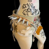 Image 4 of Leather Apocalyptic snowbound horror nurse micro skirt belt wrap 