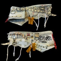 Image 1 of Leather Apocalyptic snowbound horror nurse micro skirt belt wrap 