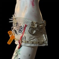 Image 3 of Leather Apocalyptic snowbound horror nurse micro skirt belt wrap 