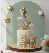 Image 2 of Teddy Bear Holding balloon bundle - Lightweight clay