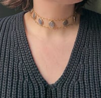 Image 1 of Chocolate Moonstone Choker 