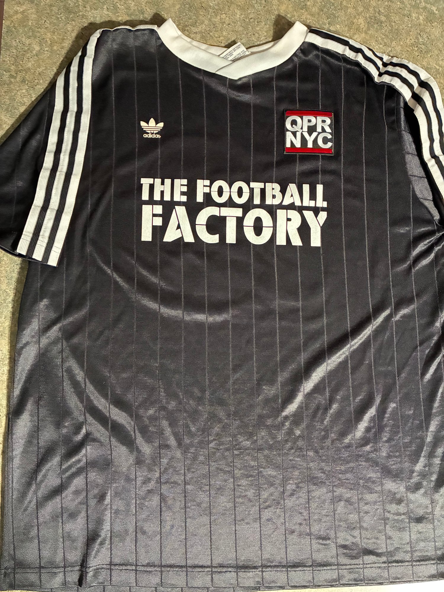 Image of QPR NYC Ant Original 1 of 1 Black Vintage Adidas Custom Retro Shirt
