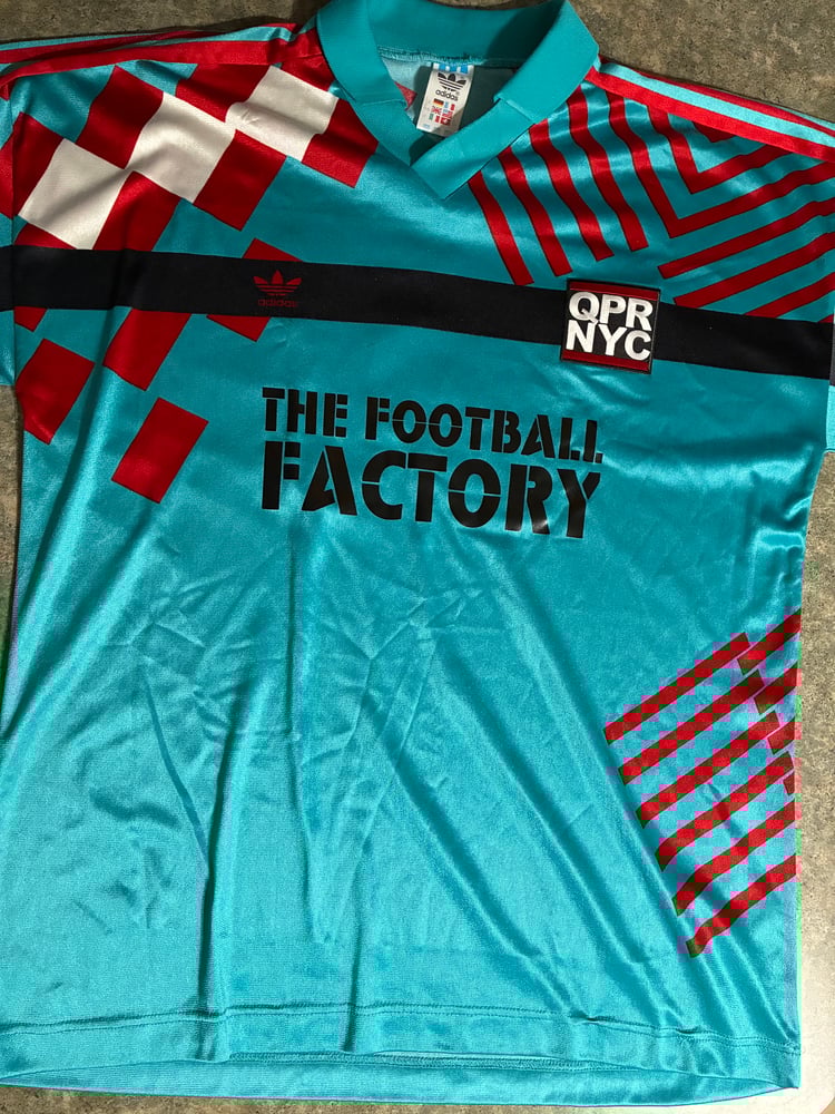 Image of QPR NYC Ant Original 1 of 1 Teal Vintage Adidas Retro Shirt