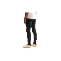 Image 4 of Embellish Black Rip & Repair Buckle Strap Jeans
