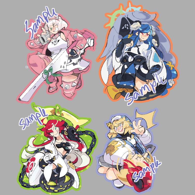 Image of NEW! Guilty Gear Strive 3" Holographic Stickers