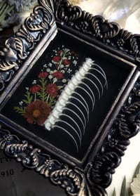 Image 4 of Snake Spine and Floral Wall Frame - Red