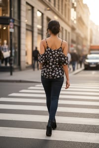 Image 2 of Midnight Daisy Ruffle Top
