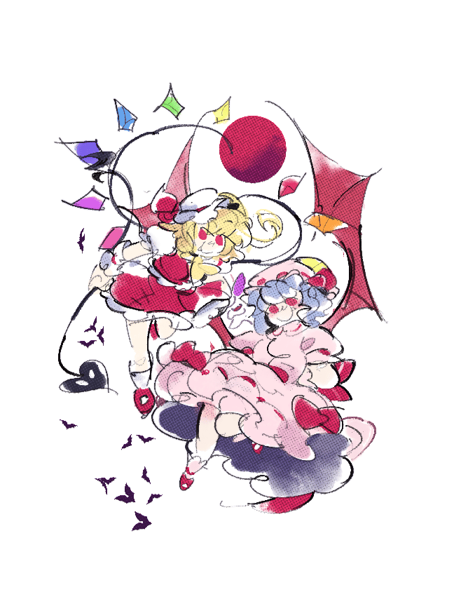 Image of NEW! Touhou Project: Flandre & Remilia Scarlet 8.5"x11" Prints