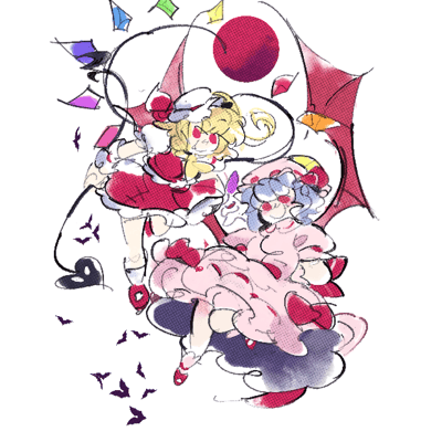 Image of NEW! Touhou Project: Flandre & Remilia Scarlet 8.5"x11" Prints