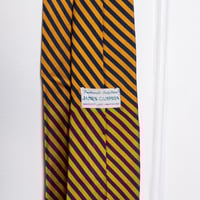 Image 3 of 1970's James Campion Dartmouth Gold/Green Striped Tie