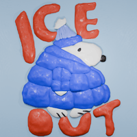 ICE OUT SNOOPY sticker