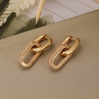 Image 2 of 18K Gold Plated Drop Earrings 
