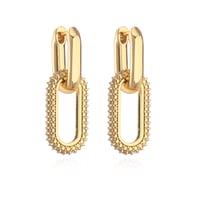 Image 1 of 18K Gold Plated Drop Earrings 