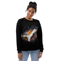 Image 7 of Cat in Space - All Over Print - Recycled Poly - Unisex Pullover Sweatshirt - Space Cat Shirt 