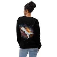 Image 8 of Cat in Space - All Over Print - Recycled Poly - Unisex Pullover Sweatshirt - Space Cat Shirt 