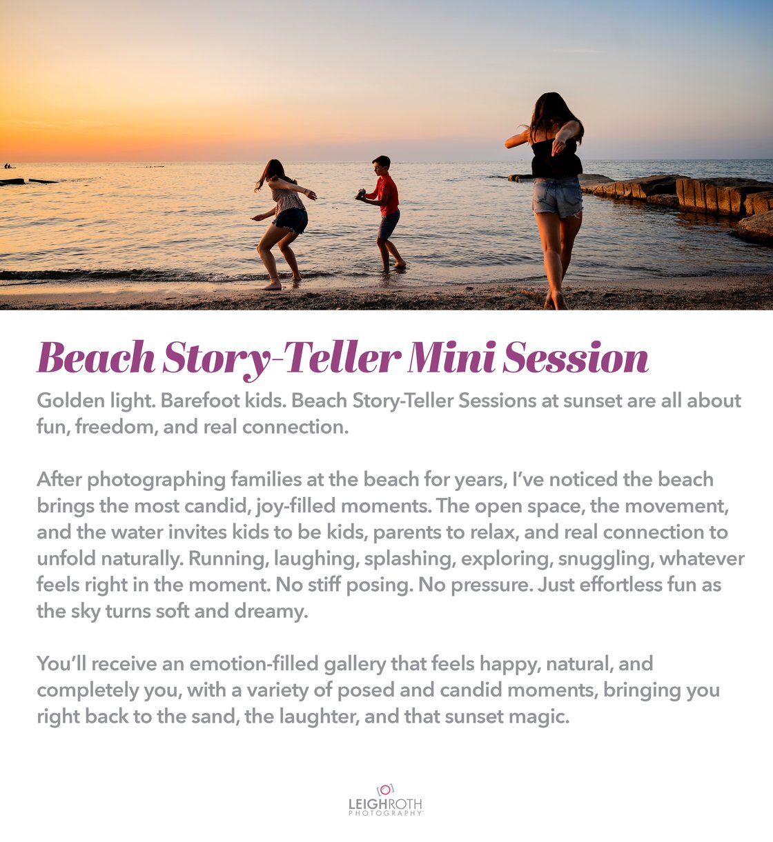 Image of BEACH STORY-TELLER MINI SESSIONS