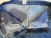 Image 6 of Post Overalls indigo selvedge jeans, made in USA, size L (fits 32)