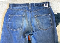 Image 9 of Post Overalls indigo selvedge jeans, made in USA, size L (fits 32)