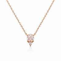 Image 1 of Morganite Solitaire Necklace