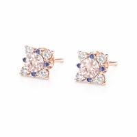 Image 2 of Winter Forest Morganite Earring