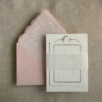 Image 6 of Calla lily white ink printed vellum paper belly bands  PACK of 10