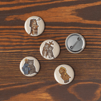 Image 2 of Catholic kitties set of pin buttons