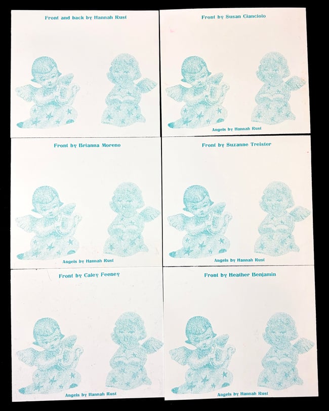 Valentine's Day cards by six artists