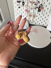 Image 3 of Miniature Food Cheeseburger Keychain