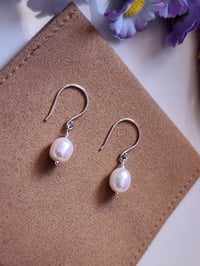 Image 2 of Freshwater Pearl Earrings| Wedding Bridal Earrings 14k Gold-filled/Sterling Silver Earring