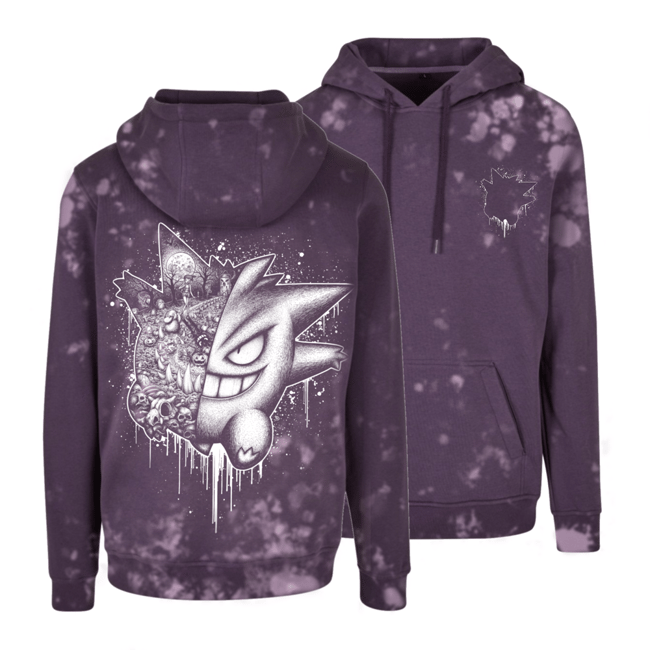 #094 Anatomy Dark Purple Bleached Hoodie